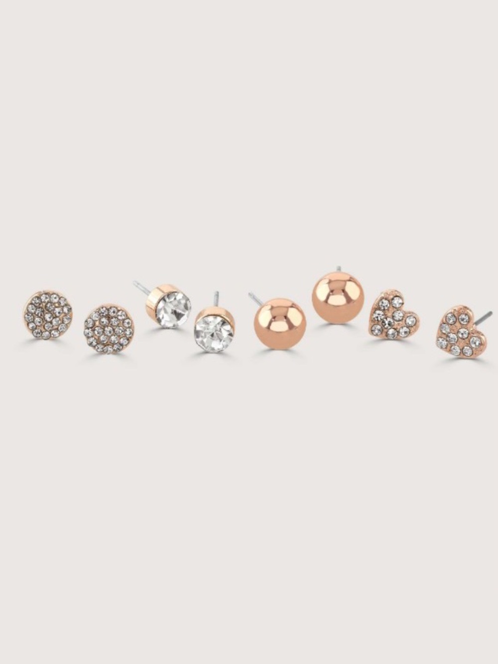 NWT Buckley London 4pcs Earring Pack - Rose Gold